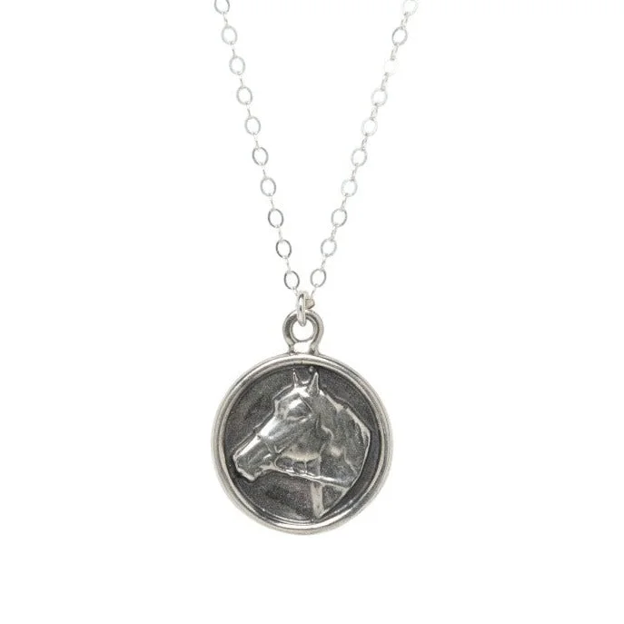 Discounted Jewelry For A Glamorous Look Horse Necklace in Silver