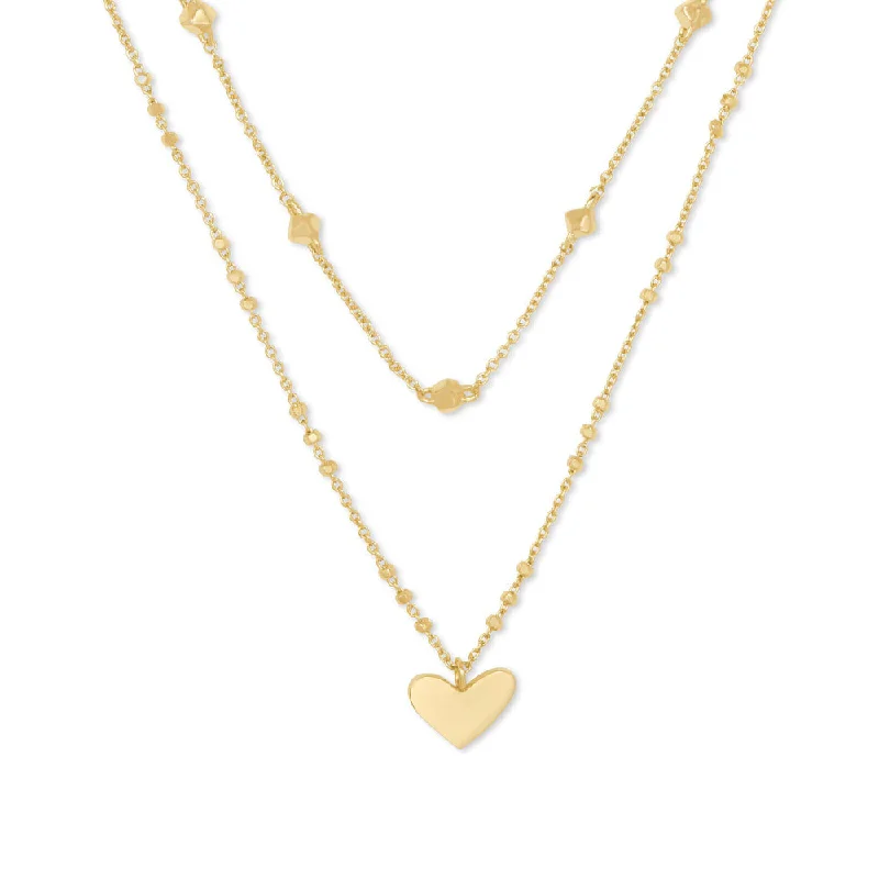 Elevate Your Outfit With Discounted Statement Jewelry Kendra Scott Ari Heart Multi Strand Necklace Gold Elevate Your Outfit With Discounted Statement Jewelry Kendra Scott Ari Heart Multi Strand Necklace Gold