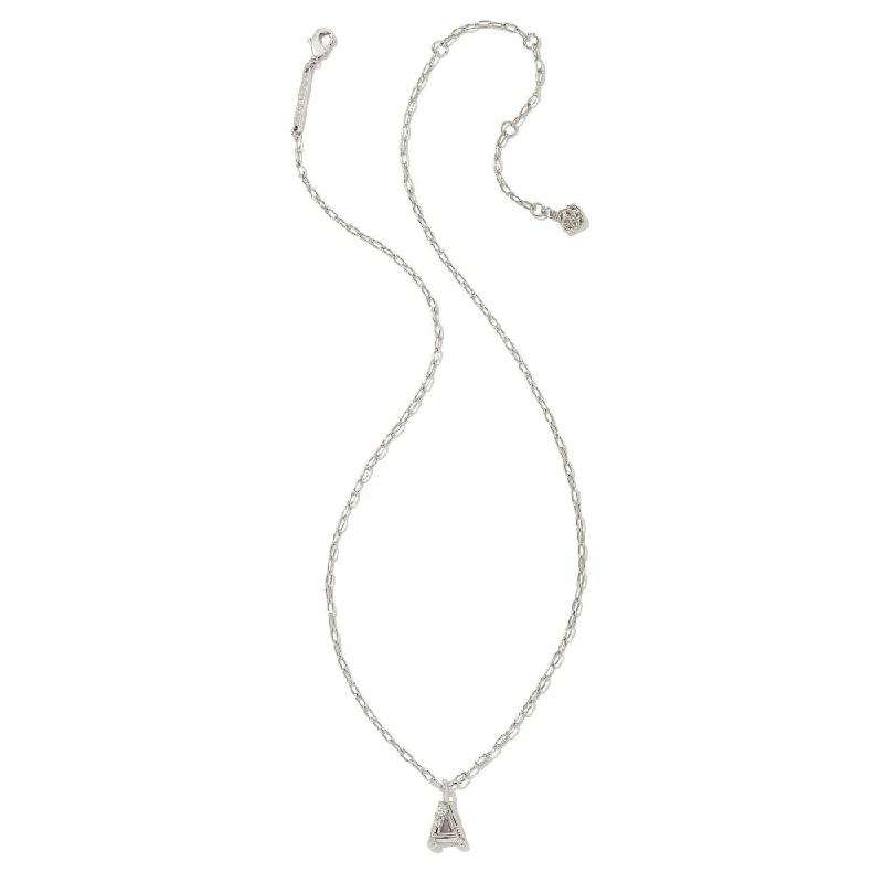 Flash Deals On Fine Jewelry – Shop Before It's Gone Kendra Scott Crystal Letter Short Silver Pendant Necklace Flash Deals On Fine Jewelry – Shop Before It's Gone Kendra Scott Crystal Letter Short Silver Pendant Necklace