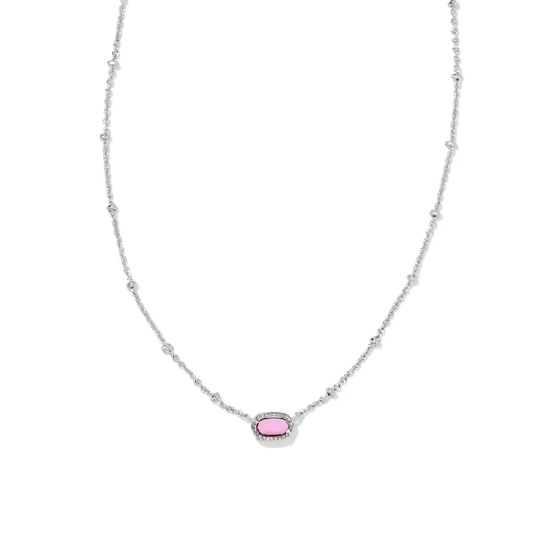 Dainty And Elegant Jewelry Now At Reduced Prices Kendra Scott Mini Elisa Pendant Necklace - Rhodium Fuchsia Magnesite Dainty And Elegant Jewelry Now At Reduced Prices Kendra Scott Mini Elisa Pendant Necklace - Rhodium Fuchsia Magnesite