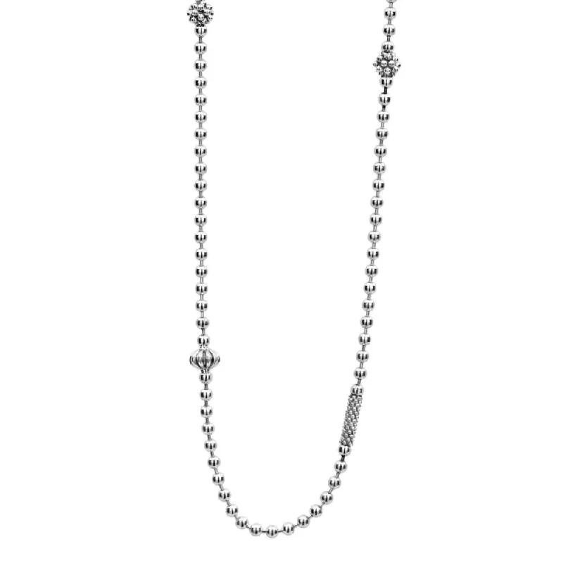 The Perfect Accessory For Less – Jewelry Sale Live Lagos Caviar Icon Silver Beaded Necklace The Perfect Accessory For Less – Jewelry Sale Live Lagos Caviar Icon Silver Beaded Necklace