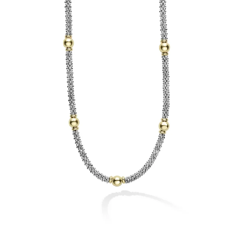 Sparkle For Less – Shop Our Limited-Time Jewelry Deals Lagos Signature Caviar 18k Gold Station Necklace Sparkle For Less – Shop Our Limited-Time Jewelry Deals Lagos Signature Caviar 18k Gold Station Necklace