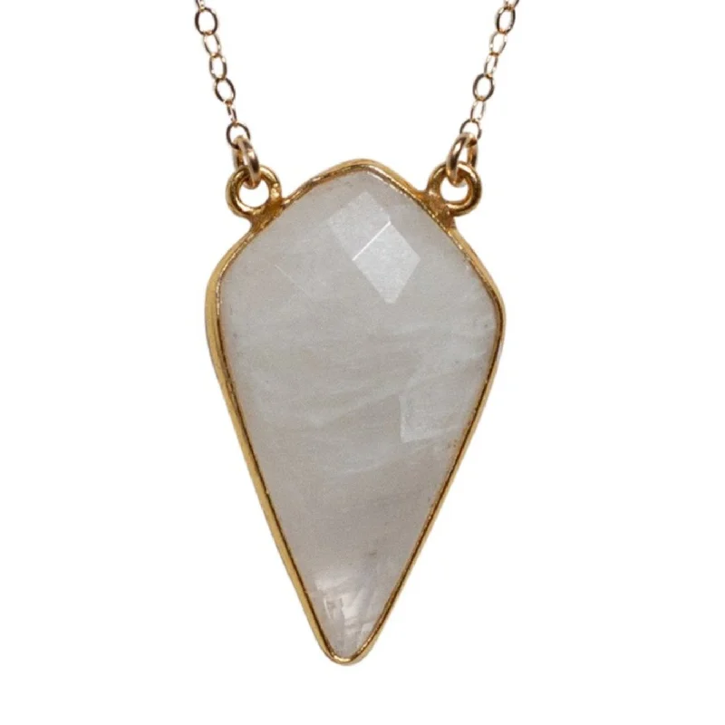 Luxury Jewelry At Unbeatable Discounts Large Diamond Necklace in Moonstone