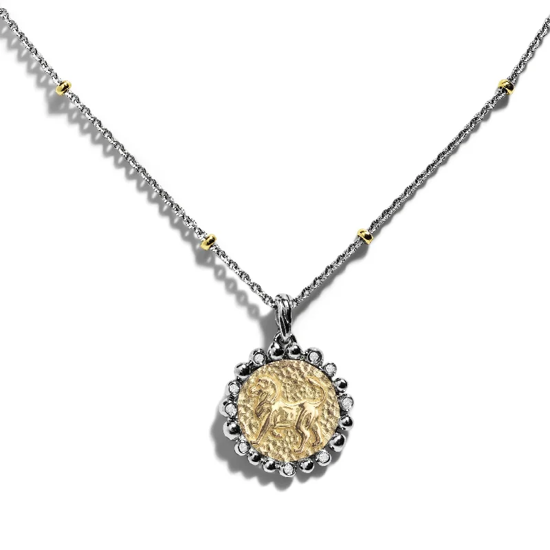 Flash Sale On Exquisite Jewelry – Don't Miss Out Leo Zodiac Pendant with Diamonds