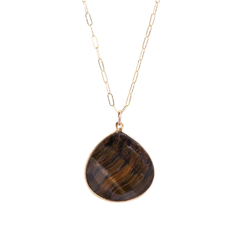 Versatile Layering Jewelry For Effortless Chic Long Tiger's Eye Necklace