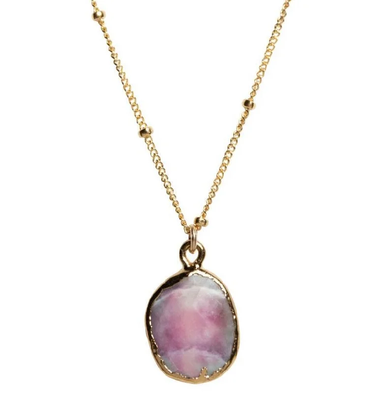 Grab Your Favorite Jewelry At The Lowest Prices LUX Pink Mystic Moonstone Necklace