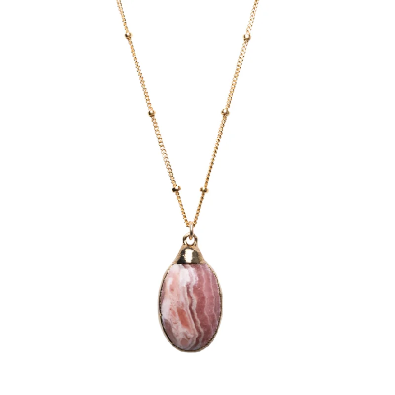 Make Your Outfit Shine With Discounted Jewelry LUX Rhodochrosite Necklace