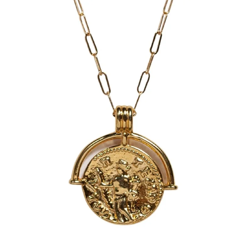 Modern Jewelry At Exclusive Discounts – Shop Today Talisman Coin Necklace in Gold