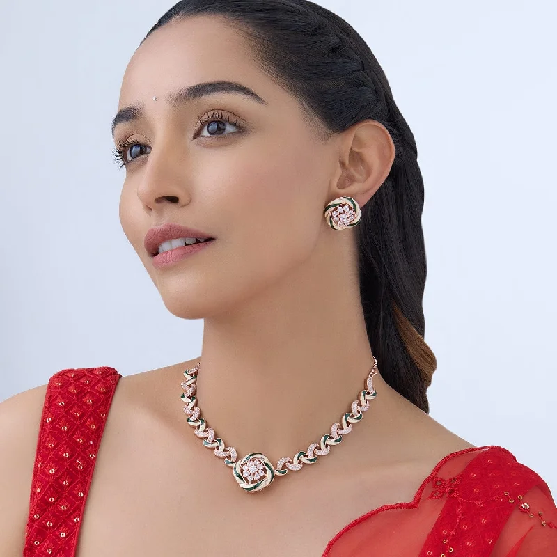 Seasonal Jewelry Sale – Upgrade Your Style Today Meenakari Zircon Necklace 165807