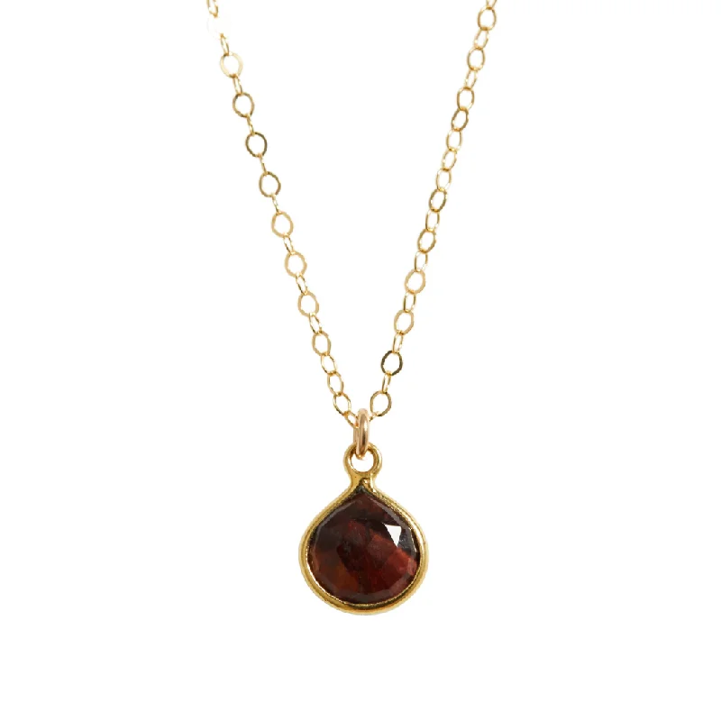 Holiday Jewelry Sale – Perfect Gifts At Great Prices Mini Tiger's Eye Teardrop Necklace