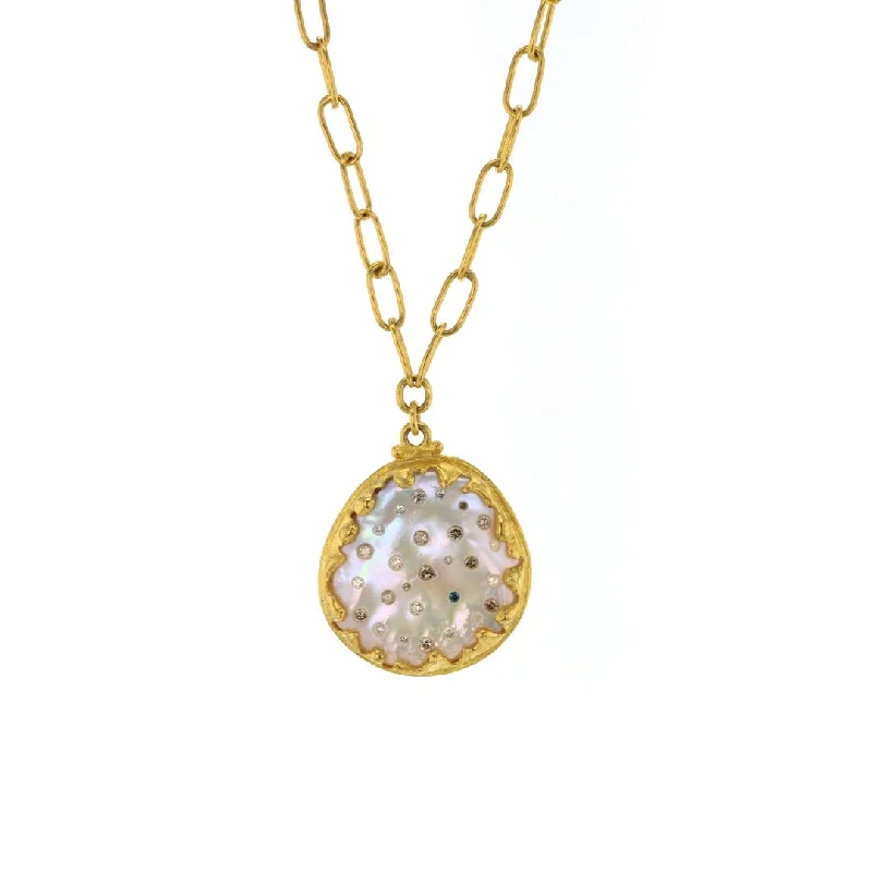 Huge Savings On Timeless Jewelry Collections Mother of Pearl & Diamond Pendant Necklace Huge Savings On Timeless Jewelry Collections Mother of Pearl & Diamond Pendant Necklace