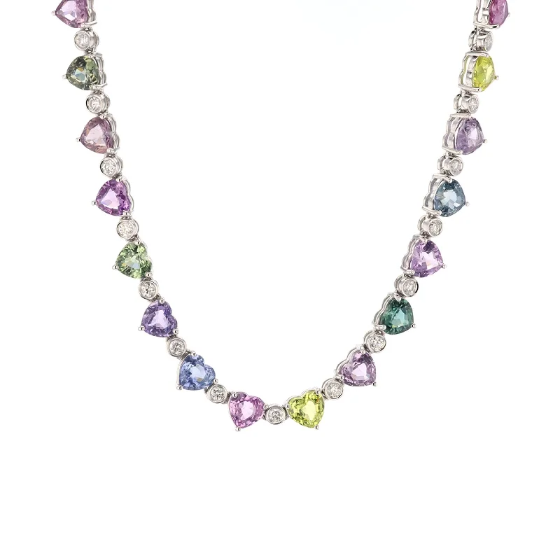 Shine Without Limits – Jewelry Sale Happening Now Multi-Color Sapphire & Diamond Necklace Shine Without Limits – Jewelry Sale Happening Now Multi-Color Sapphire & Diamond Necklace