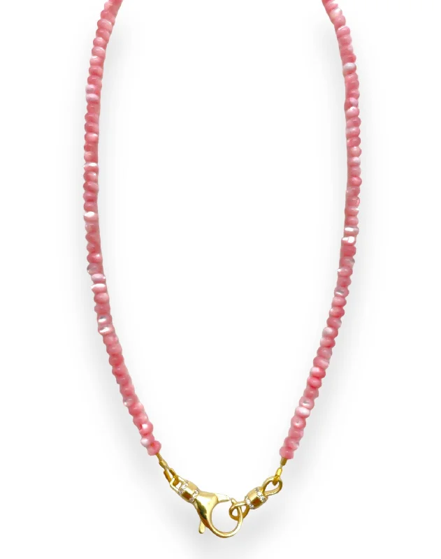 Timeless Elegance, Temporary Discounts – Act Fast Pink Mother of Pearl Beaded Necklace