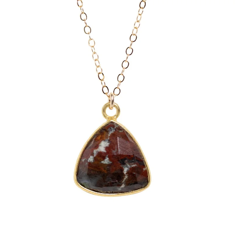 Elegant Jewelry Pieces At Unbelievable Prices Red Jasper Trillion Necklace