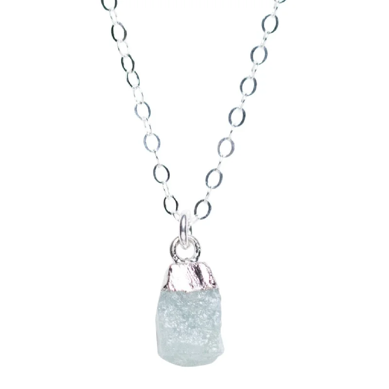 Fashion-Forward Jewelry At Exclusive Discounts Rough Cut Chrysoprase Necklace Silver