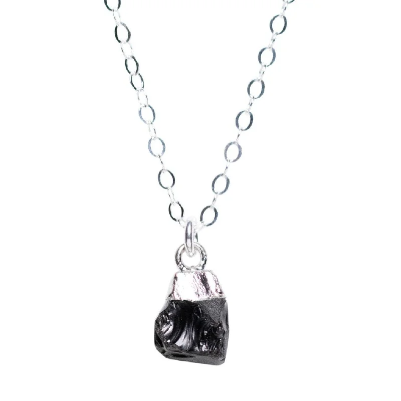 Unlock Unbeatable Jewelry Deals Before They’Re Gone Rough Cut Onyx Necklace Silver