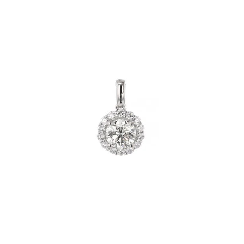Jewelry Clearance Sale – Final Reductions Round Halo Solitaire Pendant