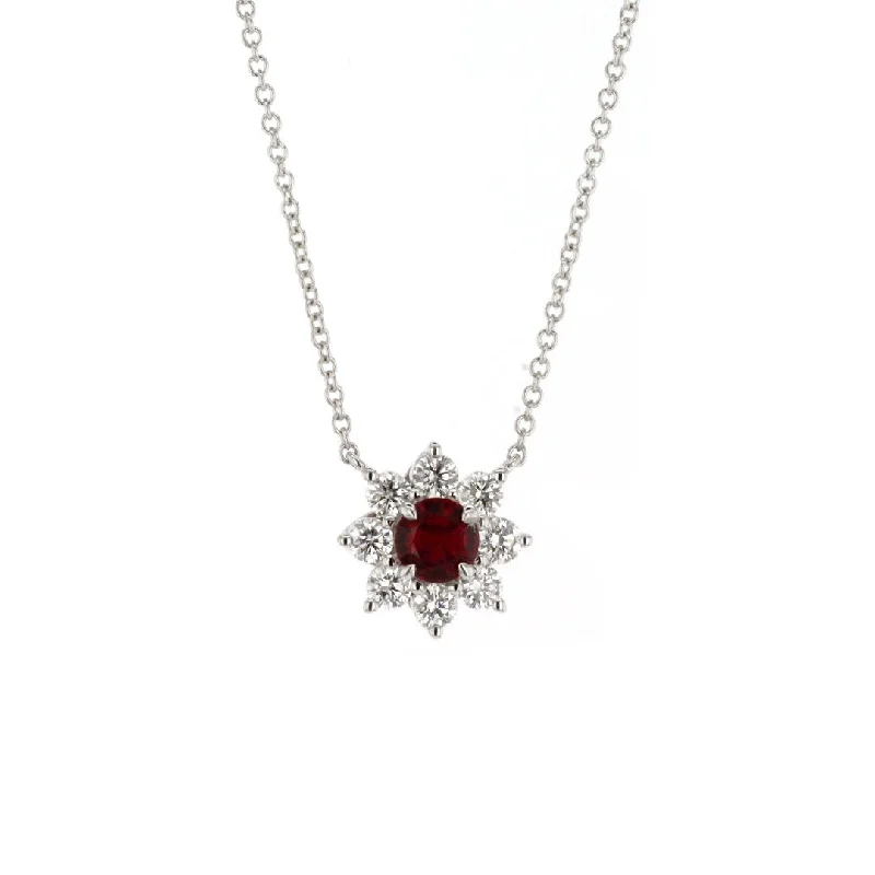 High-End Sparkle, Low-End Prices – Jewelry Sale Live 18" Ruby & Diamond Stationary Pendant Necklace | M10265956 High-End Sparkle, Low-End Prices – Jewelry Sale Live 18" Ruby & Diamond Stationary Pendant Necklace | M10265956