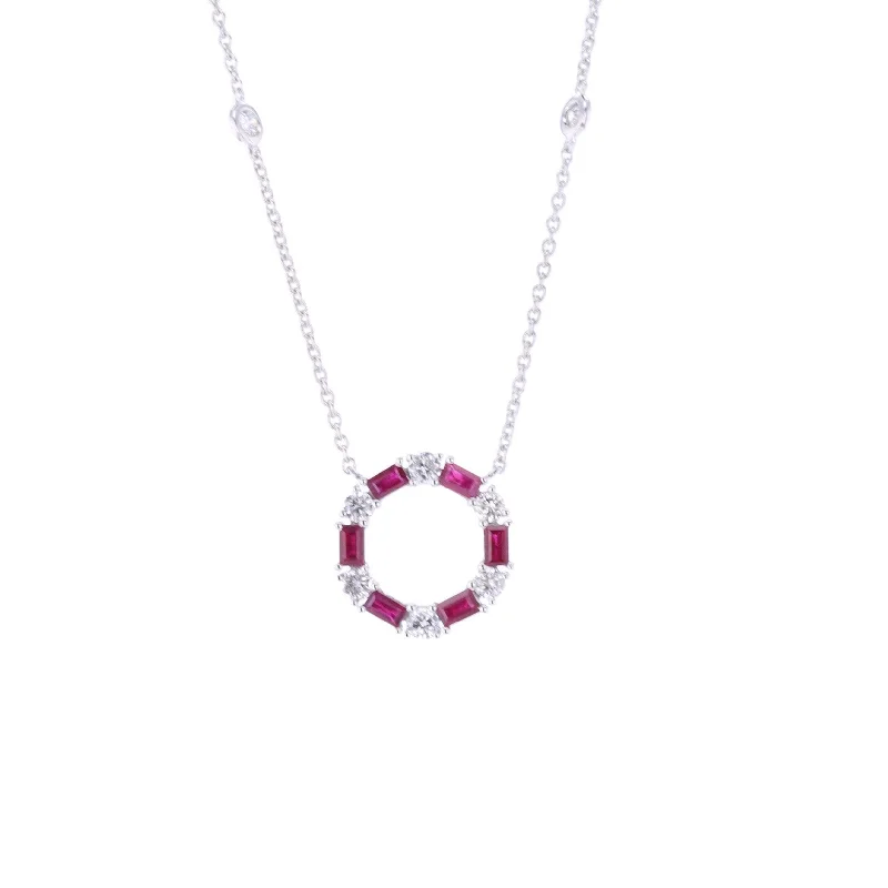 Shine Bright With Our Special Jewelry Promotions Ruby & Diamond Pendant Necklace