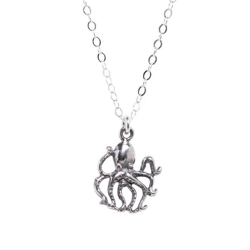 Celebrate With Sparkle – Jewelry Sale Now Live Silver Octopus Necklace