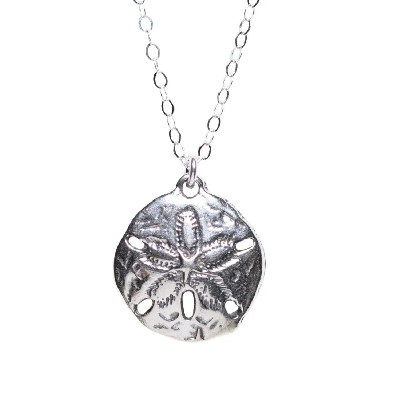 Elegant Jewelry, Affordable Luxury – Shop Now Silver Sand Dollar Necklace