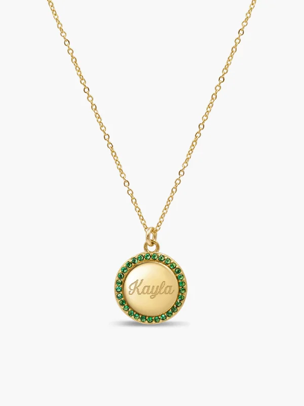 Buy More, Save More On Stunning Jewelry Designs Sparkle Coin Necklace - Green