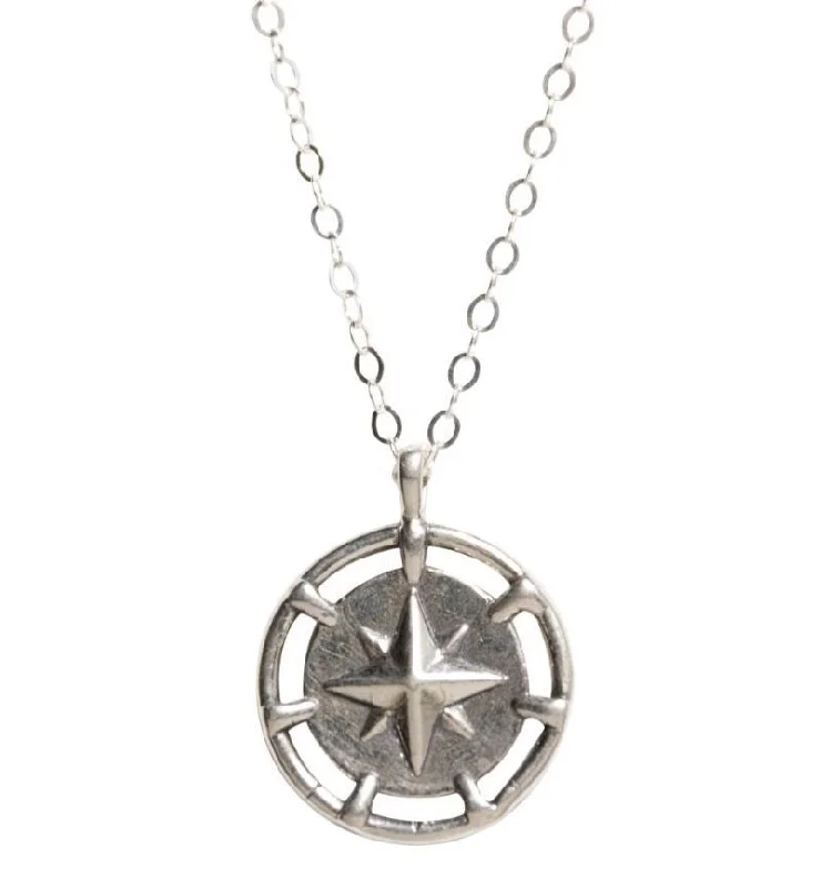 Trending Jewelry Styles Now At Limited-Time Discounts Star Compass Necklace in Silver