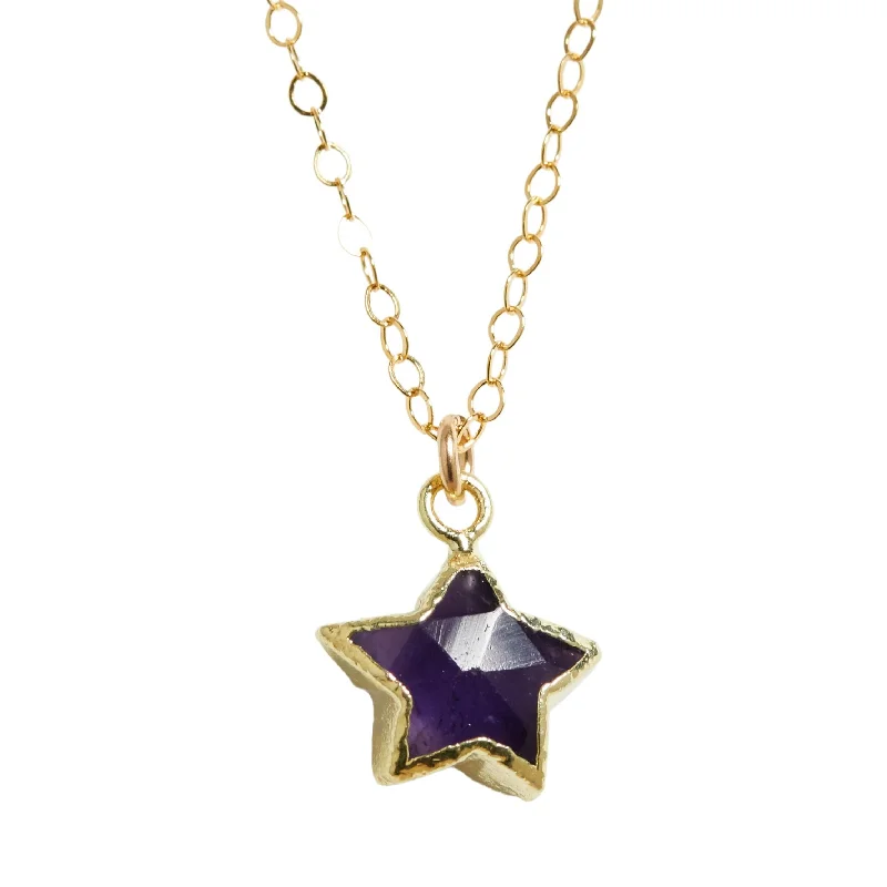 Premium Diamond Jewelry For Unforgettable Moments Star Necklace in Amethyst