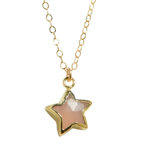 Eco-Friendly Sustainable Jewelry For Conscious Buyers Star Necklace in Rose Quartz