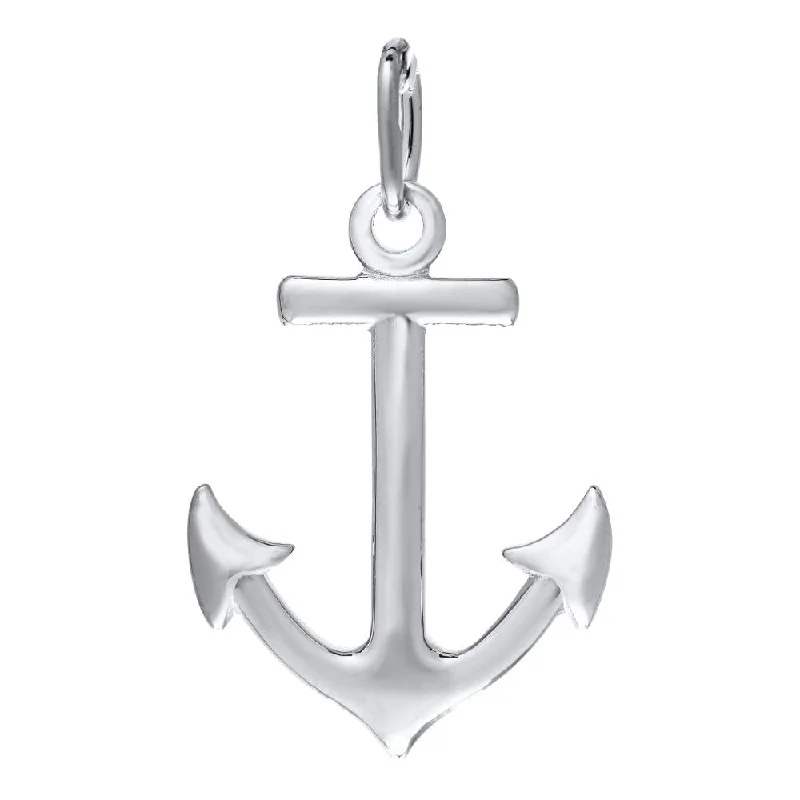 Unique Jewelry For Less – Shop The Sale Now Sterling Silver Anchor Pendant Necklace