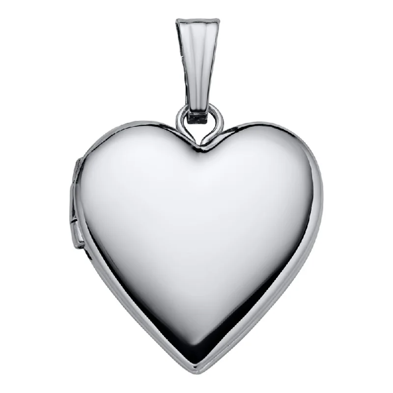 Shop Fine Jewelry With Exclusive Savings Sterling Silver Heart Plain Locket Necklace 18" Shop Fine Jewelry With Exclusive Savings Sterling Silver Heart Plain Locket Necklace 18"