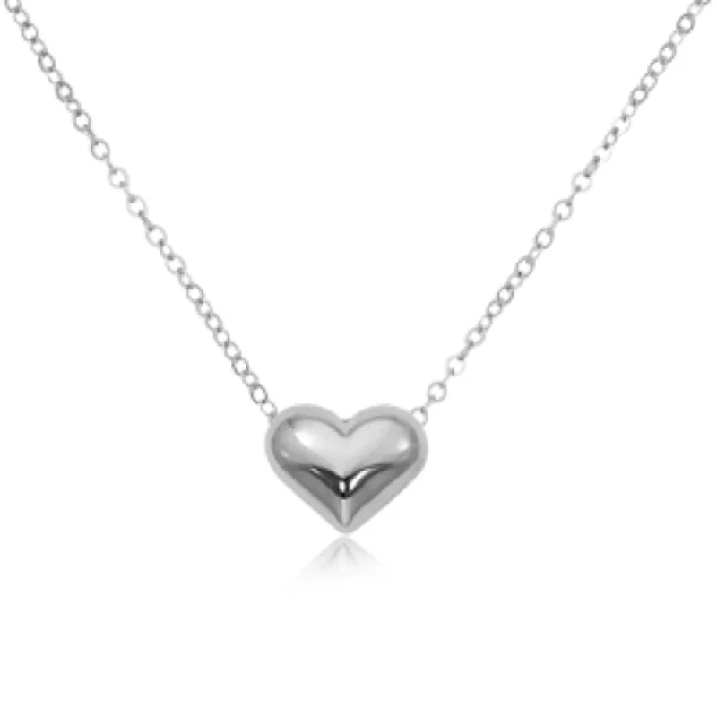 Shop Modern Jewelry Collections With Exclusive Discounts Sterling Silver Puffed Heart Pendant Necklace Shop Modern Jewelry Collections With Exclusive Discounts Sterling Silver Puffed Heart Pendant Necklace