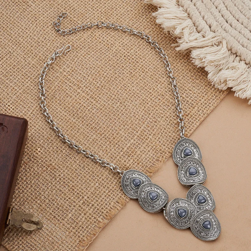 Don't Miss Our Biggest Jewelry Sale Of The Season Teejh Chahat Silver Grey Necklace