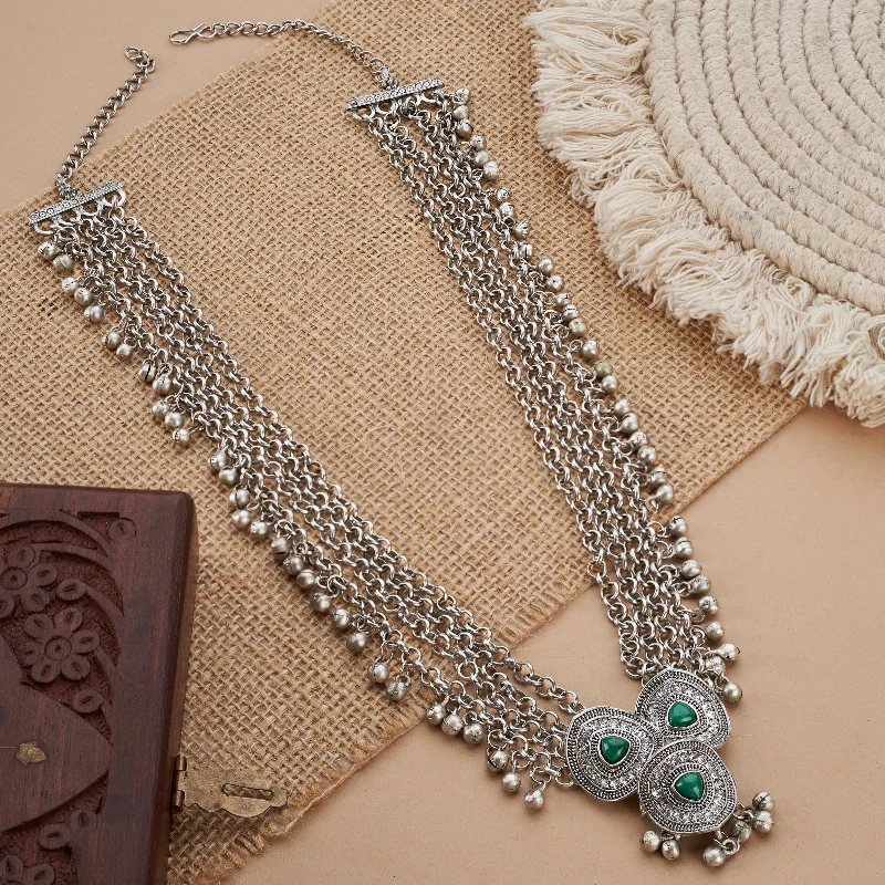 Exclusive Jewelry Offers – Shine For Less Teejh Esha Silver Green Necklace