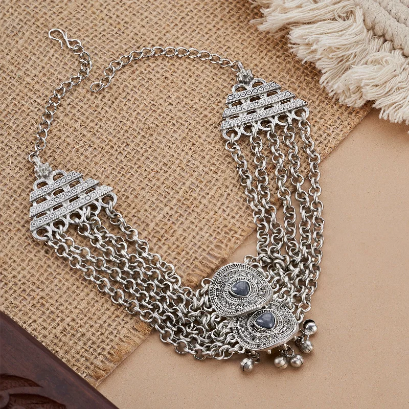 Elegant Jewelry Styles At Budget-Friendly Prices Teejh Kimakshi Silver Grey Necklace Elegant Jewelry Styles At Budget-Friendly Prices Teejh Kimakshi Silver Grey Necklace