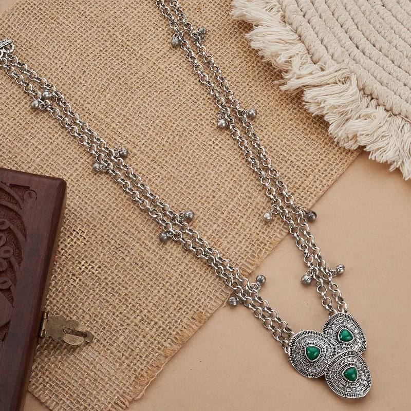 Buy More, Save More – Special Jewelry Discounts Teejh Pavani Silver Green Necklace