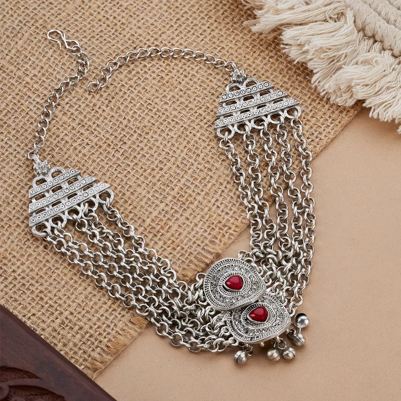 Jewelry Deals That Sparkle – Shop Today Teejh Vinata Silver Mehroon Necklace