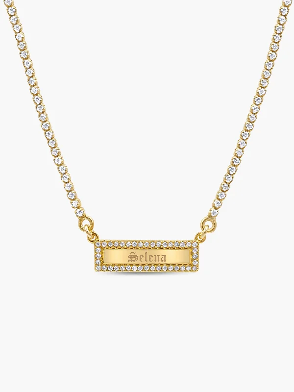 Grab Your Favorite Jewelry At The Lowest Prices Tennis Necklace with Sparkle Bar