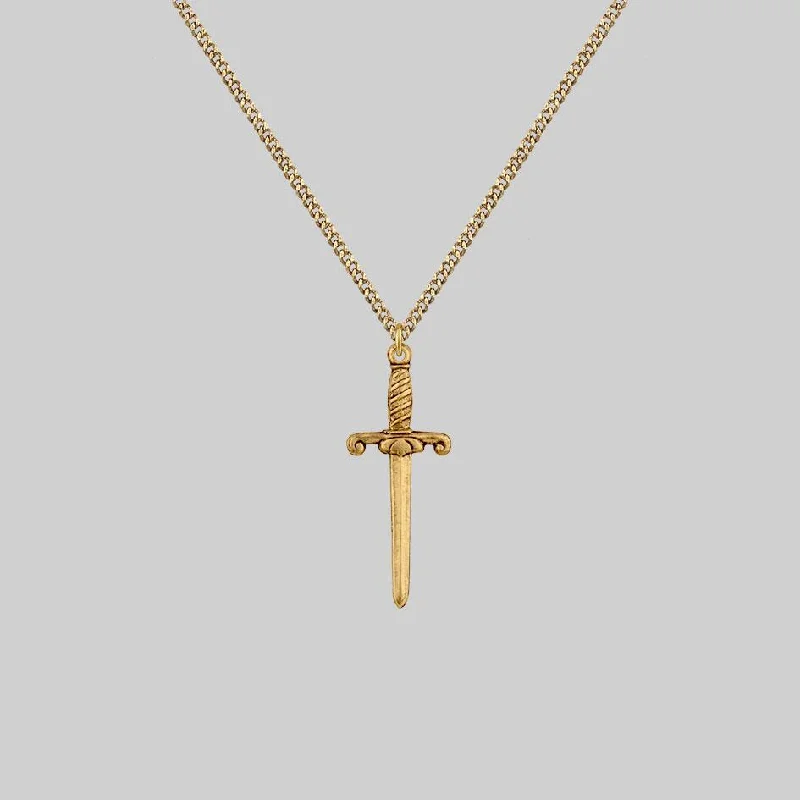 Dazzle With Discounts – Shop Jewelry On Sale TRUST. Dagger Necklace - Gold