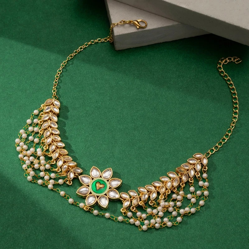 Timeless Elegance, Temporary Discounts – Act Fast We-Desi Dark Green Necklace