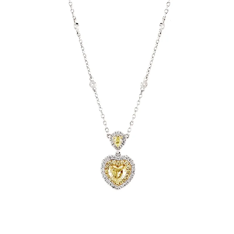 Eco-Friendly Sustainable Jewelry For Conscious Buyers Yellow & White Diamond Pendant Necklace Eco-Friendly Sustainable Jewelry For Conscious Buyers Yellow & White Diamond Pendant Necklace