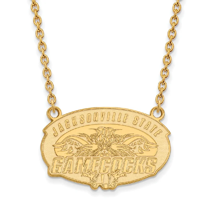 Breathtaking Jewelry, Breathtaking Prices 10k Yellow Gold Jacksonville State Large Pendant Necklace