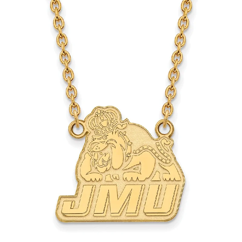 Limited-Stock Jewelry Clearance – Grab Your Favorites Now 10k Yellow Gold James Madison U Large Pendant Necklace