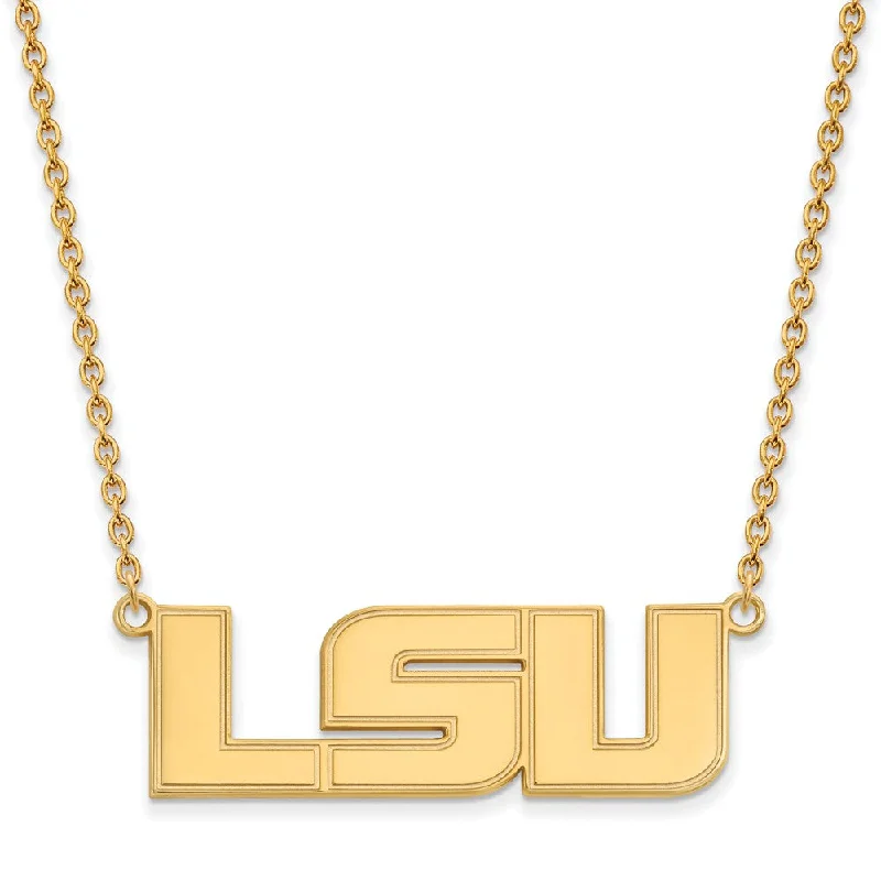 Jewelry Sale Alert – Shop Timeless Elegance Today 10k Yellow Gold Louisiana State Large 'LSU' Pendant Necklace