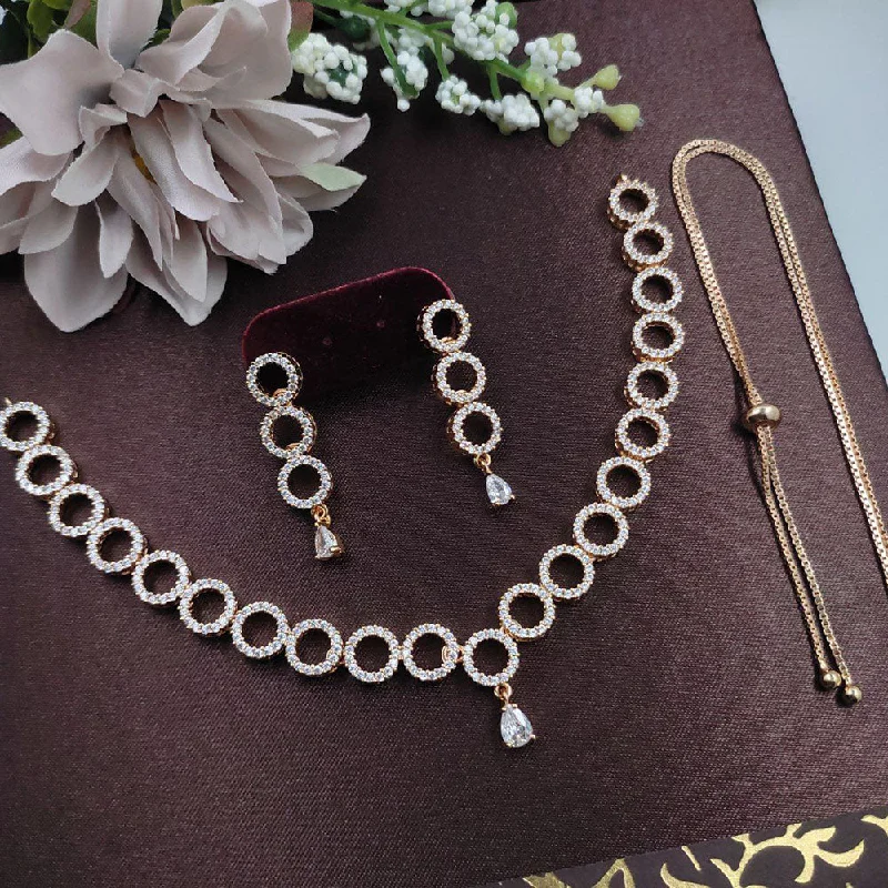 Unique Jewelry Designs Now At Discounted Rates Aamrapali Gold Plated AD Necklace Set