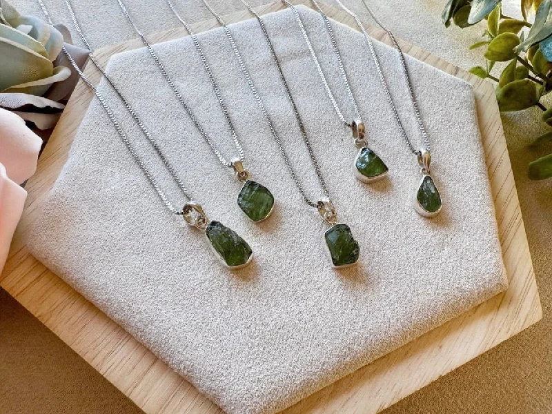 Timeless Beauty, Unbeatable Deals – Jewelry Sale On Moldavite Sterling Silver Necklace