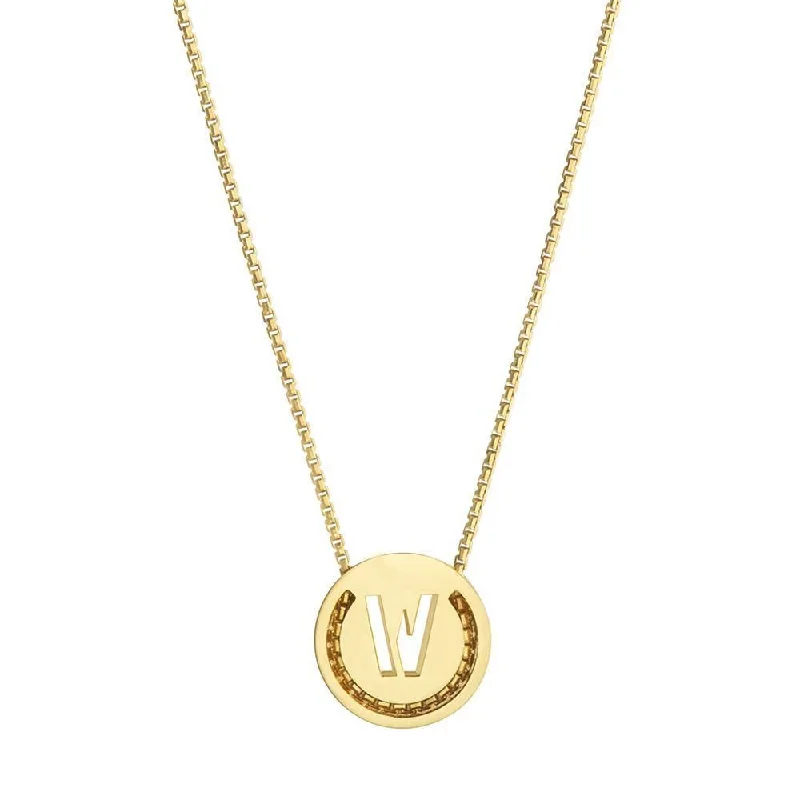 Timeless Elegance At Unbelievable Discounts ABC's - W 18K Gold Plated Necklace