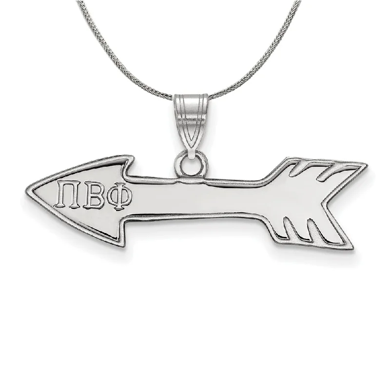 Flash Sale On Stunning Jewelry – Don't Miss Out Sterling Silver Pi Beta Phi Small Pendant Necklace