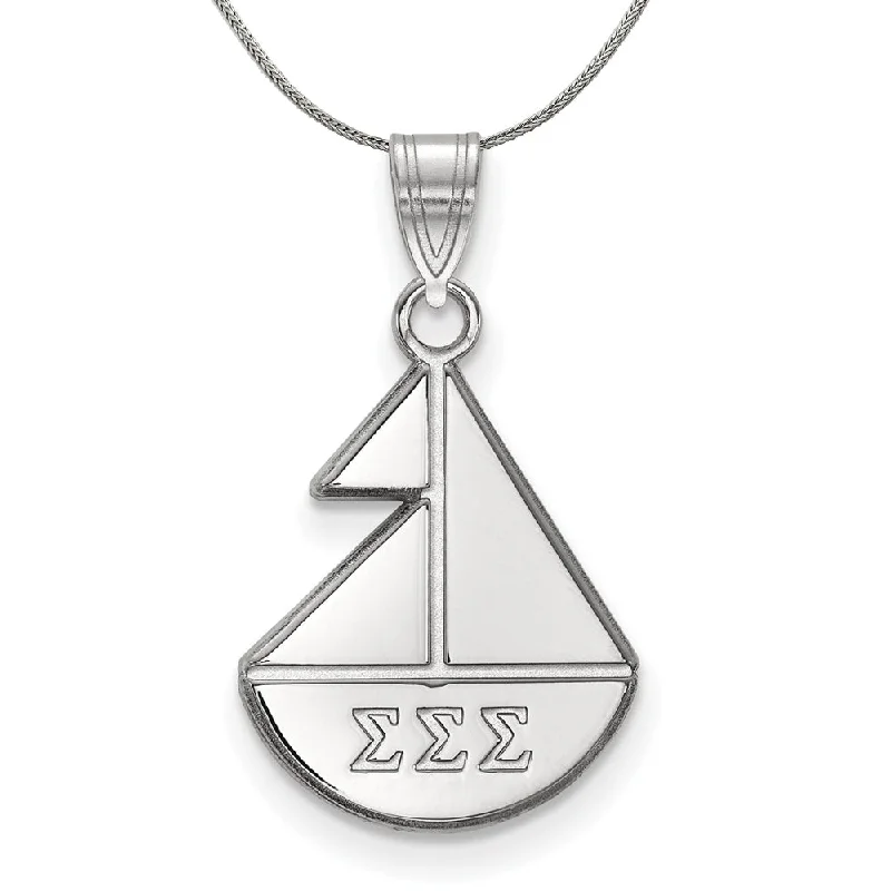 Flash Jewelry Sale – Get Stunning Pieces At Low Prices Sterling Silver Sigma Sigma Sigma Small Pendant Necklace