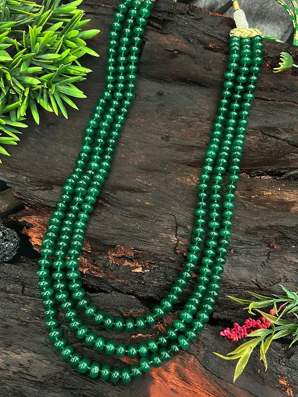 The Biggest Jewelry Sale Of The Year Is Here Three Line Natural Round Falsa Colour Stone Maala Ranihaara Necklace